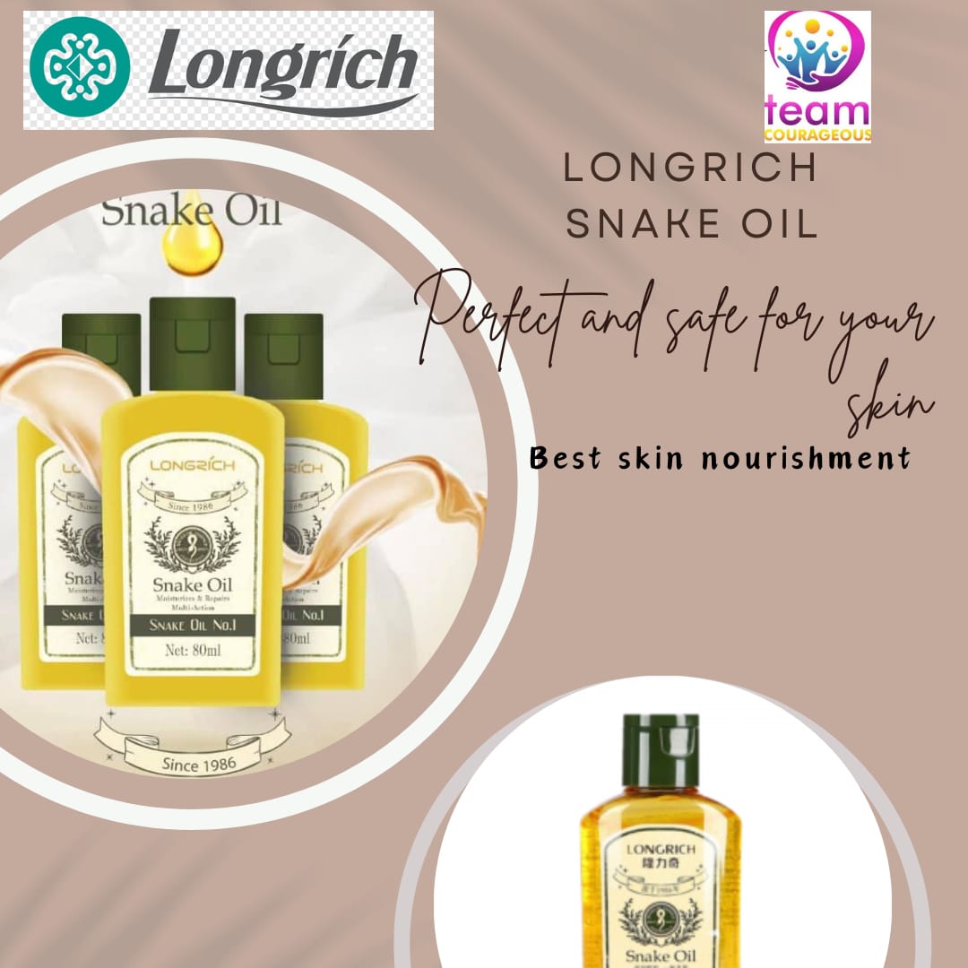 Hello Friends 💃

Treat your skin with the best skin nourishment oil:
#LONGRICHSNAKEOIL. 

To order/ for more enquiries, DM @ToyinKehindeS 🤙

#STK #STKPreneur 
#TeamCourageous
#ThursdayMotivation
#Homebasedbusiness 
#LongrichBioscienceIntl