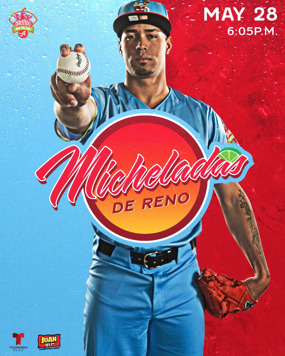 🍺 Micheladas de Reno 🍺 The Micheladas de Reno are back for 2024 with an updated cap! Get out to the park for our first Micheladas de Reno game of the season, and grab a drink on the way to your seat! Learn more ⬇️ milb.com/reno/fans/copa