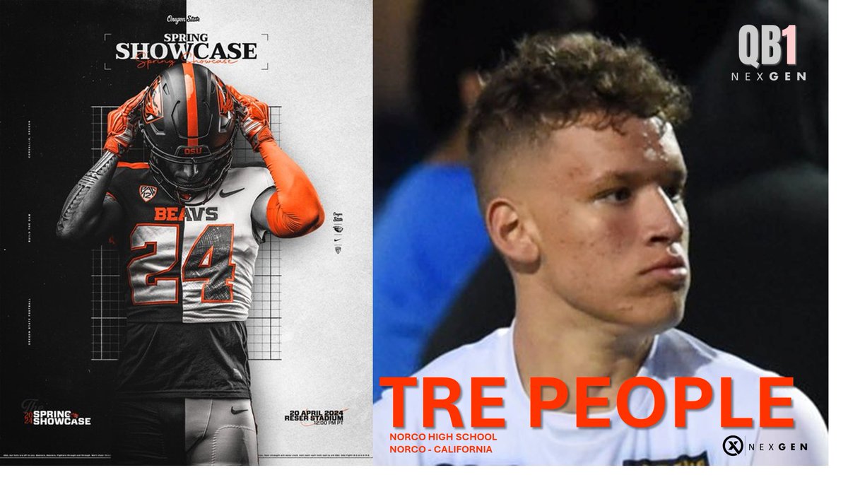 2025 3⃣⭐️QB Tre People @TrePeople Norco HS (CA) set for a Saturday visit with Oregon State @BeaverFootball