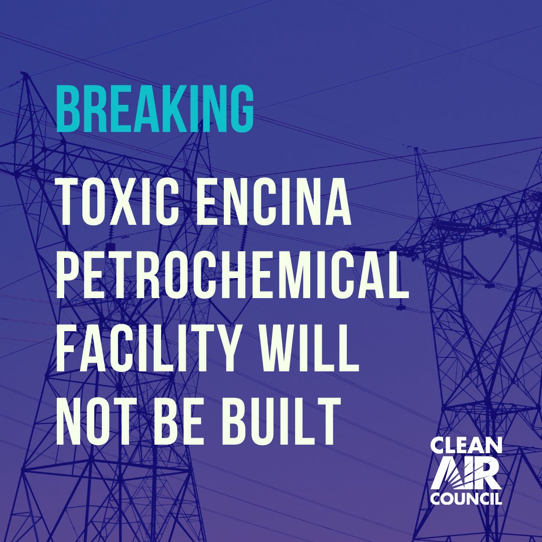 BREAKING: Today, the Texas-based Encina corporation announced that it is withdrawing its plan to develop a toxic plastics chemical recycling plant along the banks of the Susquehanna River in Point Township, Northumberland County.