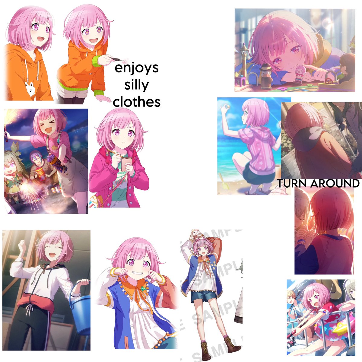 I compiled most of Emu’s casual clothes! Her style seems very comfy! She has a favorite brand too..