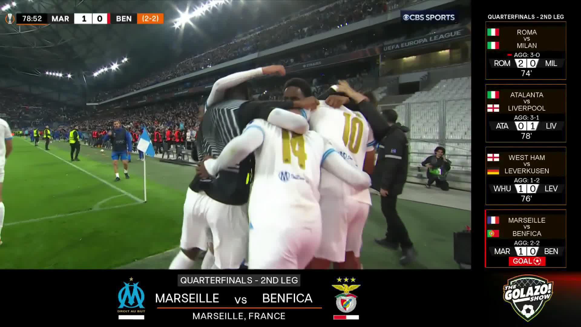 MARSEILLE GET THEIR EQUALIZER AGAINST BENFICA 😱