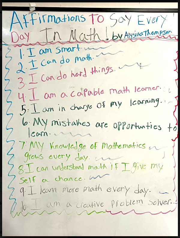 A positive math mindset is a rocket to success! 🚀 (Spotted by educator @QueenMel99) #MTBoS