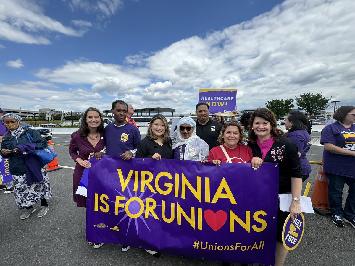 @MWAAHQ @SEIU @GoodAirports @VAIsForUnions @U4ANetwork Thank you Virginia State Senator @BarbaraFavola, Delegates @Lopez4VA and @ireneshintweets, Fairfax County Supervisor @JRWalkinshaw, members of @UNITEHERE, @SEIUVA512, @UFCW400, @afa_cwa  among others for standing with us in our fight for access for contracted airport workers to…