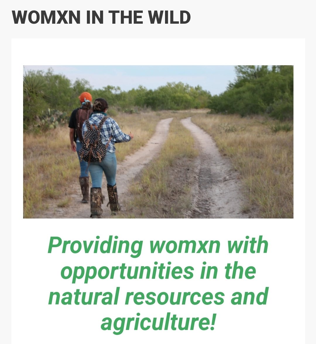 It's Giving Day! I’m leading a campaign called Womxn in the Wild. Check out the campaign page (givingday.cpp.edu/giving-day/885…) to learn more about the project and how you can help womxn gain natural resources and agriculture experiences!

#wildlife #naturalresources #agriculture