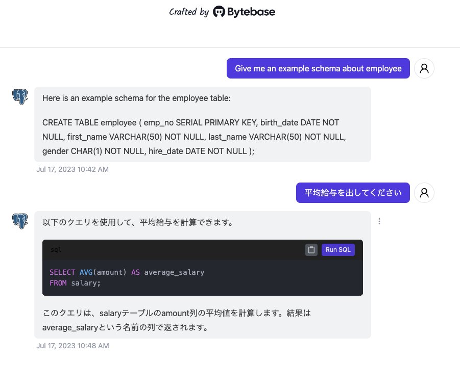light940's tweet image. 自動でSQLを生成するツール『SQL Chat』。ChatGPTのようにチャットベースでSQLを生成してくれるし、MySQLやPostgreSQLに接続してテーブル情報を読み込んだ上でSQLの生成ができる。OSSとして活用できるので効率よくSQLを書きたい時に便利。

sqlchat.ai