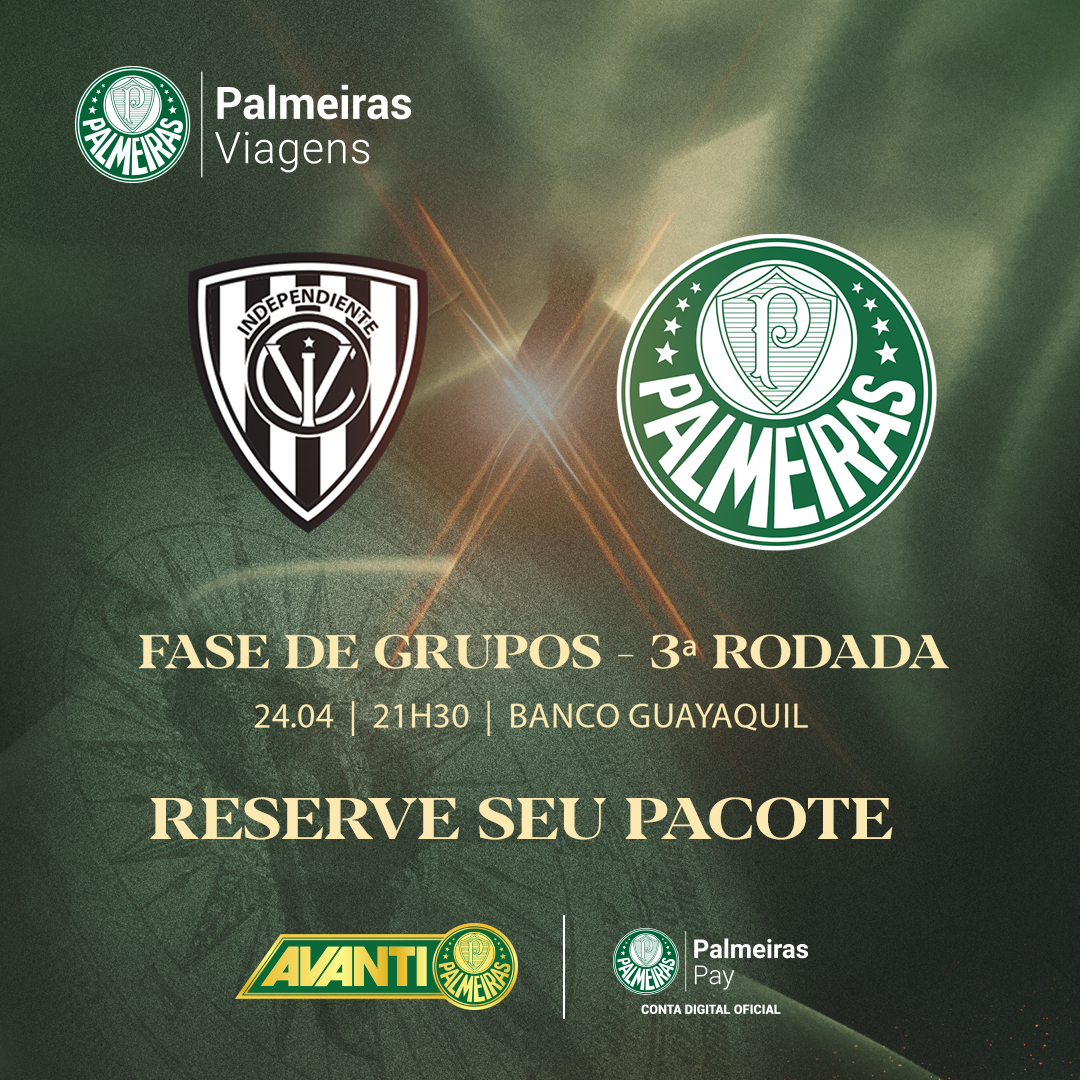 Partiu Equador, #FamíliaPalmeiras! ✈️🇪🇨 Pacotes especiais pra acompanhar o #MaiorCampeãoDoBrasil! Acesse Palmeiras Viagens e garanta já o seu ➤ bit.ly/3W8GMfh #AvantiPalestra