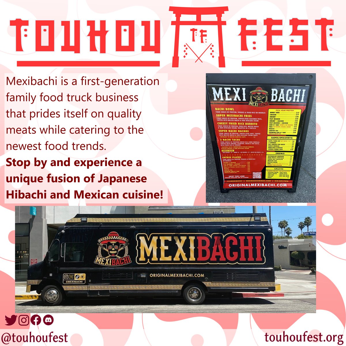 We're on the home stretch! @mexibachi is back to serve hungry TouhouFest guests! #foodtruck #touhouproject #touhoufest