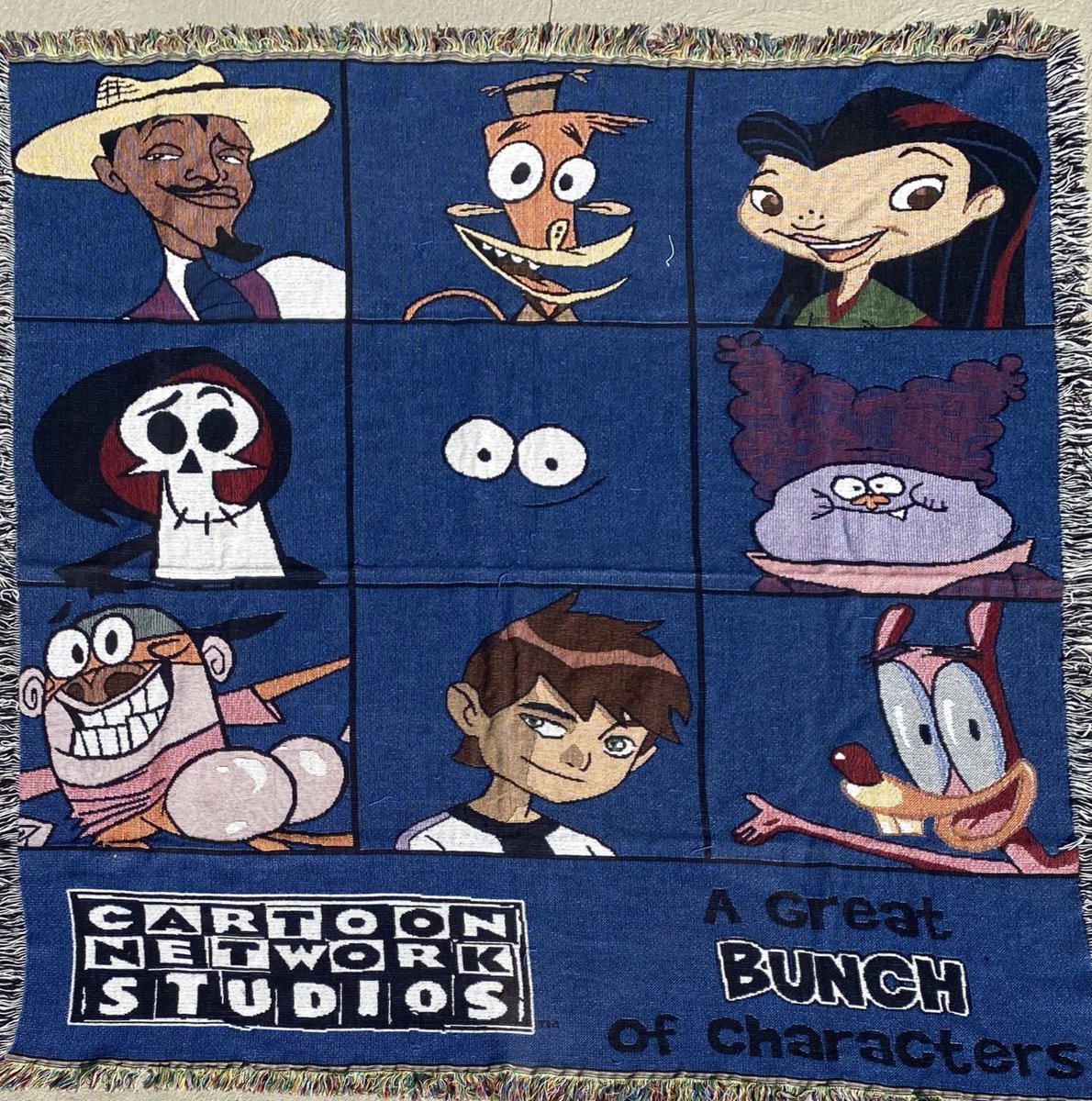 A blanket made for the staff and crew of Cartoon Network Studios featuring characters from the shows that were in production during the time. (2007)