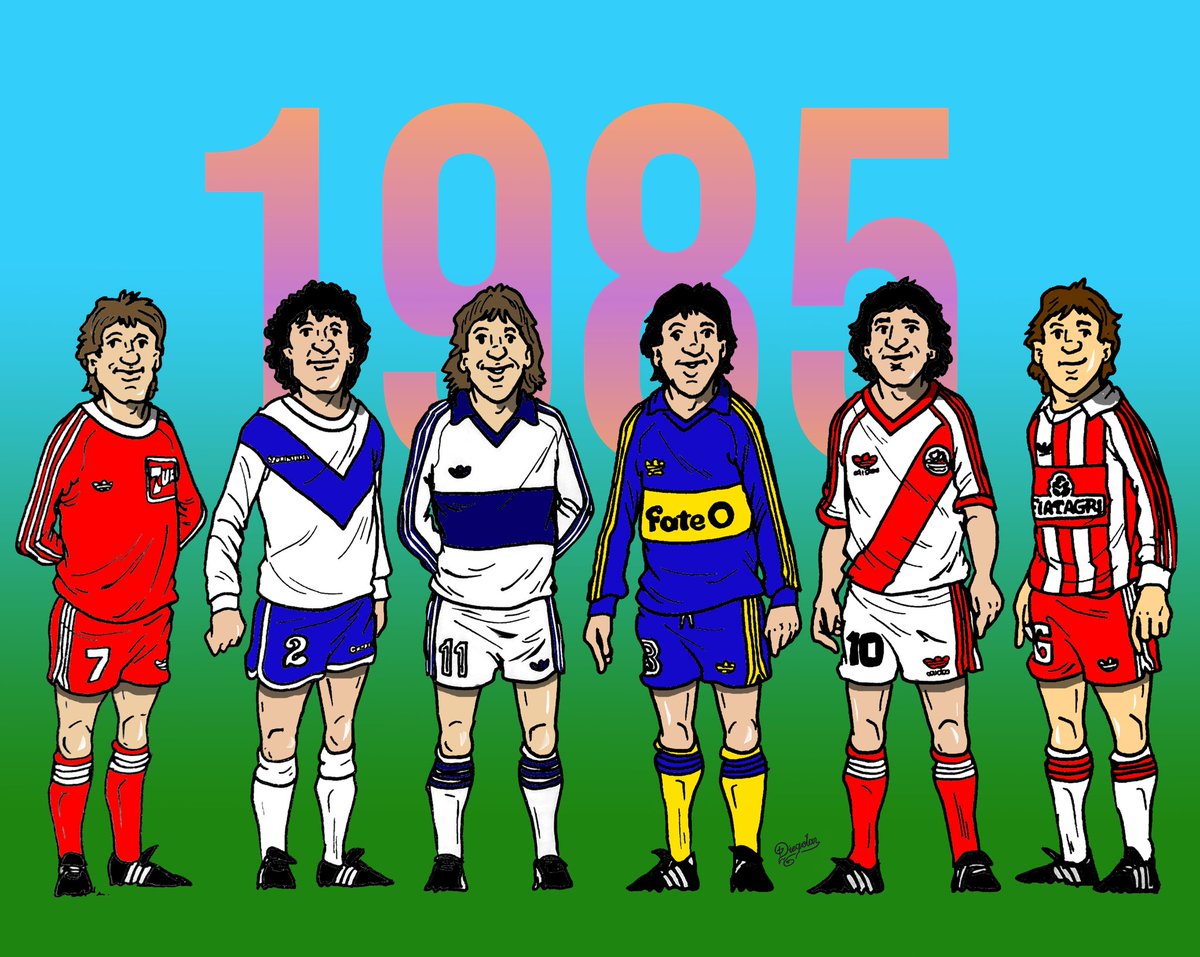 "MANTOS SAGRADOS"

La Historia de nuestro Fútbol a traves de sus camisetas
 
1985
1- Argentinos (Adidas)
2- Velez (Sporlandia)
3- Gimnasia (Adidas)
4- Boca (Adidas)
5-  River (Adidas)
6-  Union (Adidas)

#Argentinosjuniors #Velez #Gimnasia #BocaJuniors #River #UniondeSantaFe