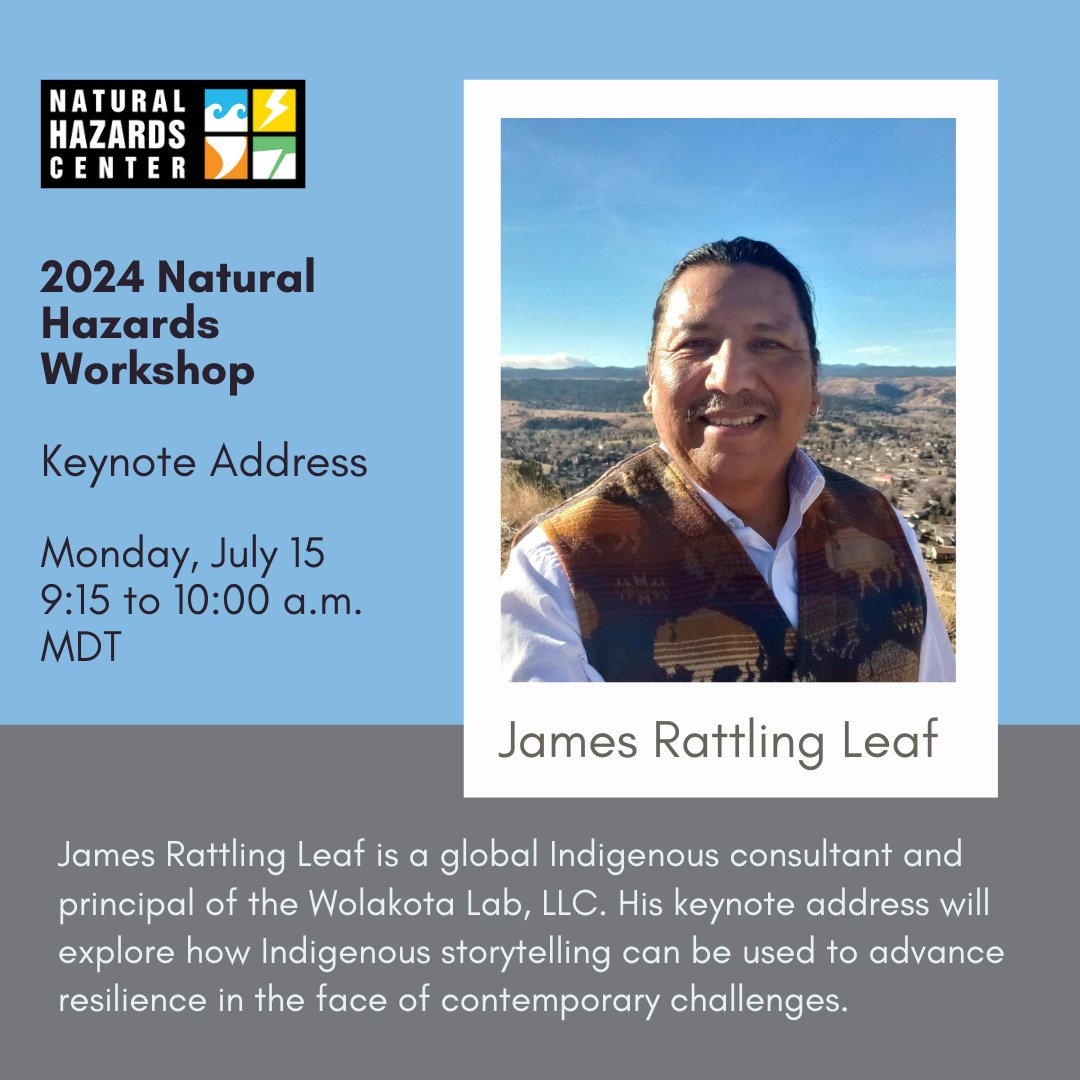 We are excited to announce James Rattling Leaf as this year's keynote speaker at the #2024HazWS! Click here to learn more about his work: bit.ly/4aXqji9