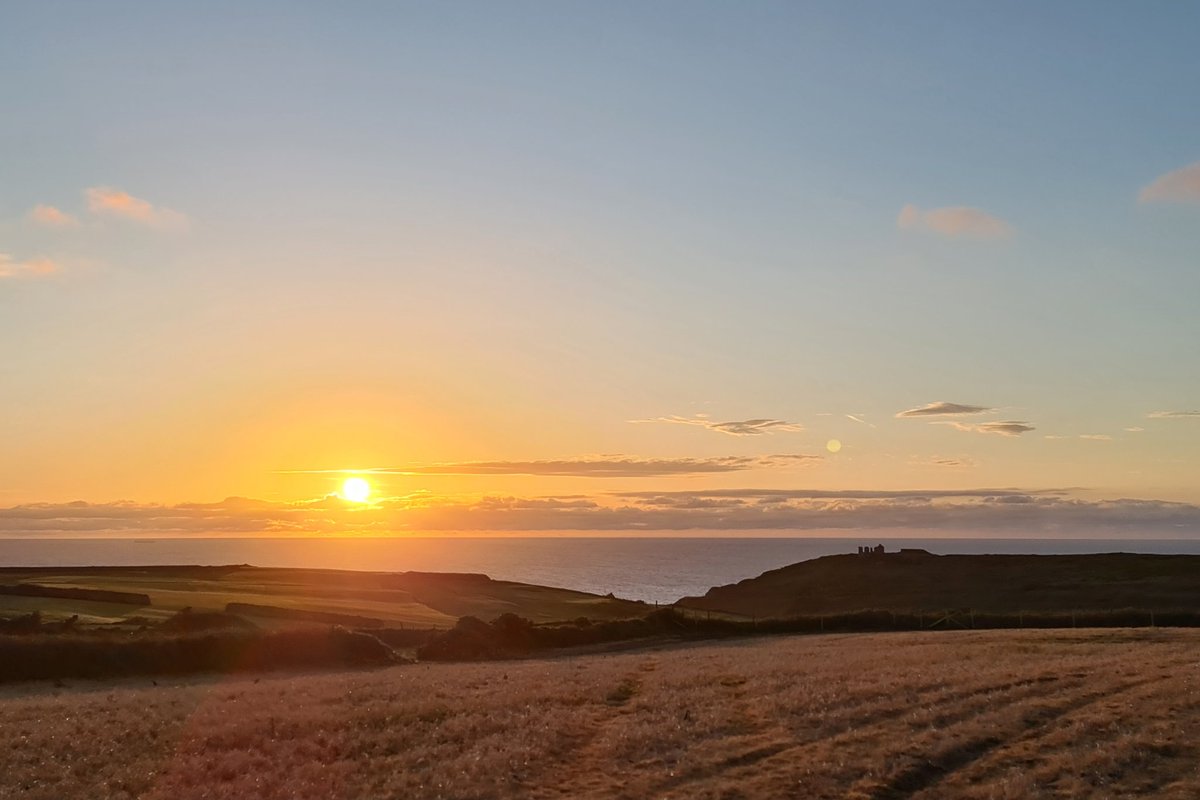 gnome_alice's tweet photo. Evening walk. Sun setting into the ocean, seen from between #Boswedden and #Boscean looking over #Porthledden and #Kenidjack.
#Lannust
#Kernow
#Sunset https://t.co/z96PzlzUn5