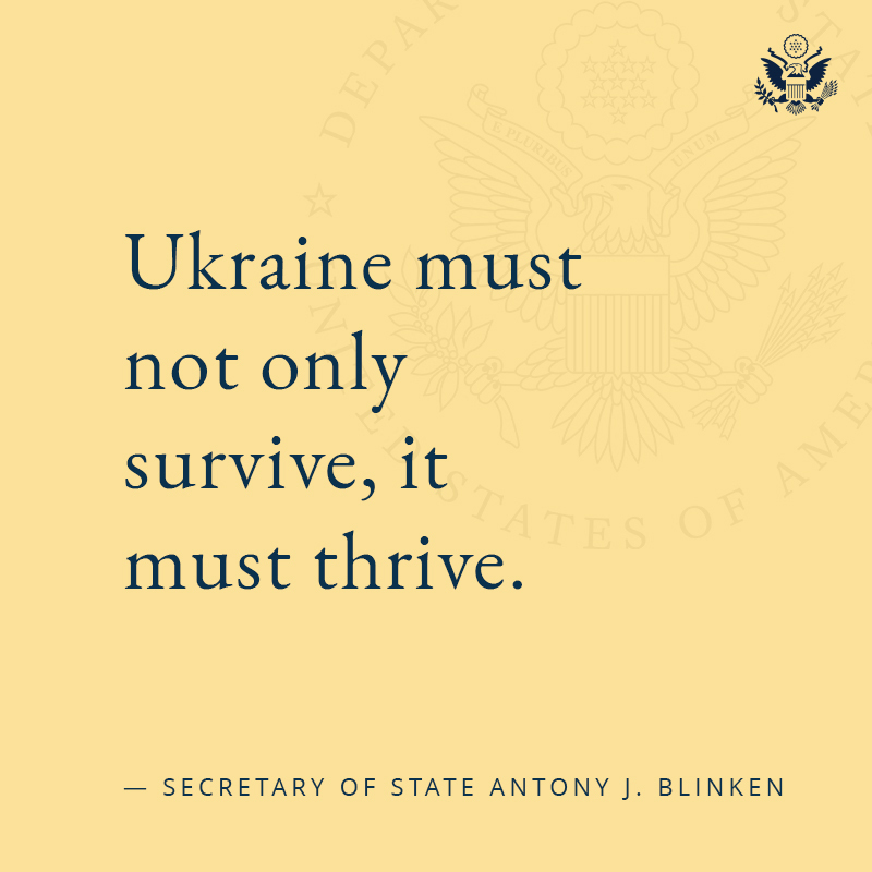 This is a critical time for Ukraine. The Ukrainian people have fought incredibly bravely to defend their country, to recapture territory seized by Russia since February 2022, and, at the same time, to work to build a strong country for the future.