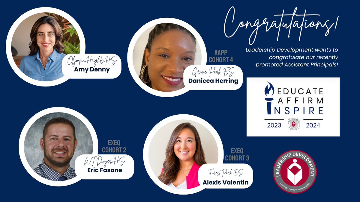 Congratulations to our recently promoted assistant principals!!! @OHHSESOLAP @Herring_DS @eric_fasone @MrsValentinPBC