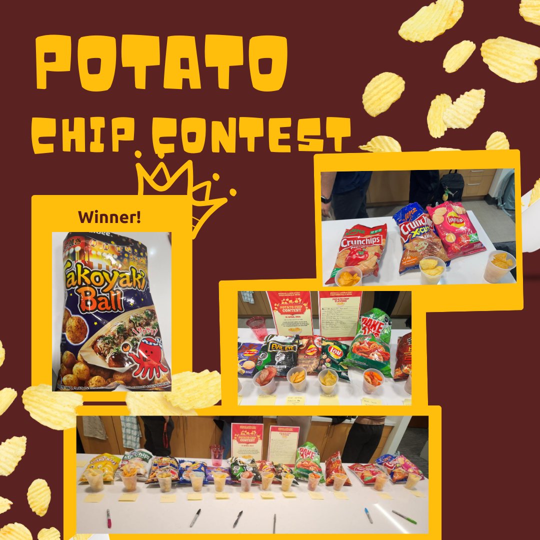 Potato Chip Contest today for #MLPW2024! Students were asked to bring unique flavored potato chips and voted on their favorite! Some flavors included: banana, oyster, ketchup, evil eye, chicken tomato, paprika and roasted pig! The winner were the Takoyaki Balls!