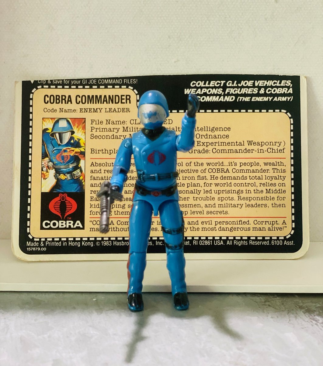 one of my few surviving figures from the 80s, CoCo finally got a file card.

#YoJoe #GIJoe #GIJoeNation #ToyCollector #GIJoePhotography #Nostalgia #ARAH #Cobra #GIJoeFigures #ActionFigure #80sToys #Collectibles #ToyPhotography #VintageToys