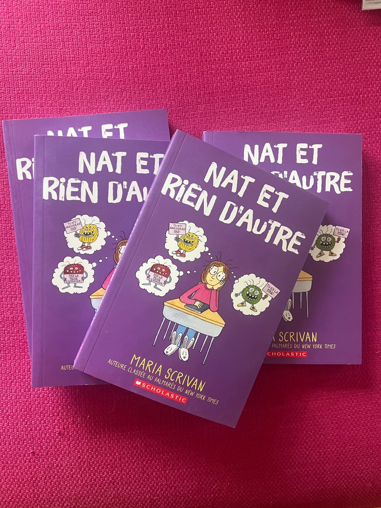 Good mail day! I'm so excited to see the French Canadian edition of Nat for Nothing! #kidsbooks #picturebook #childrensbooks
