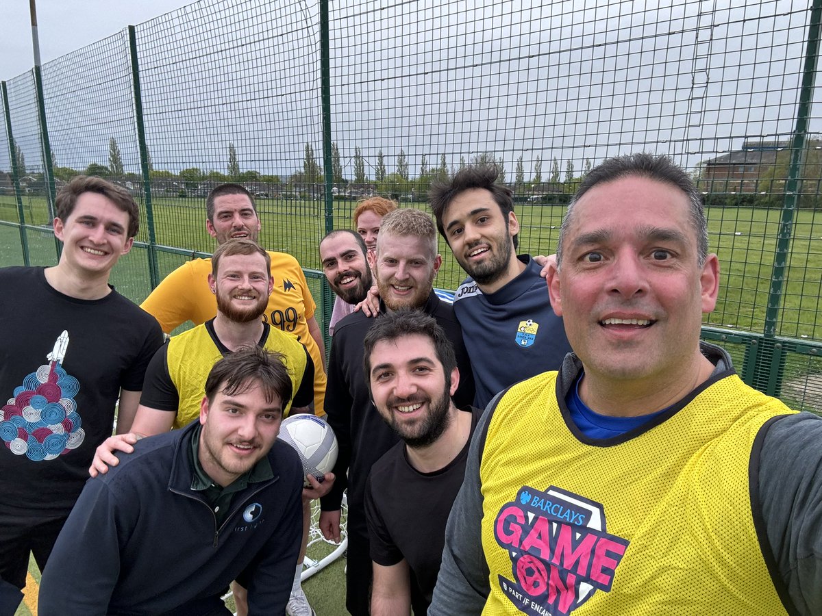 I’m 54, playing 5 aside was awesome with the @FLFusion players - so much fun (almost) #teamwork #relax