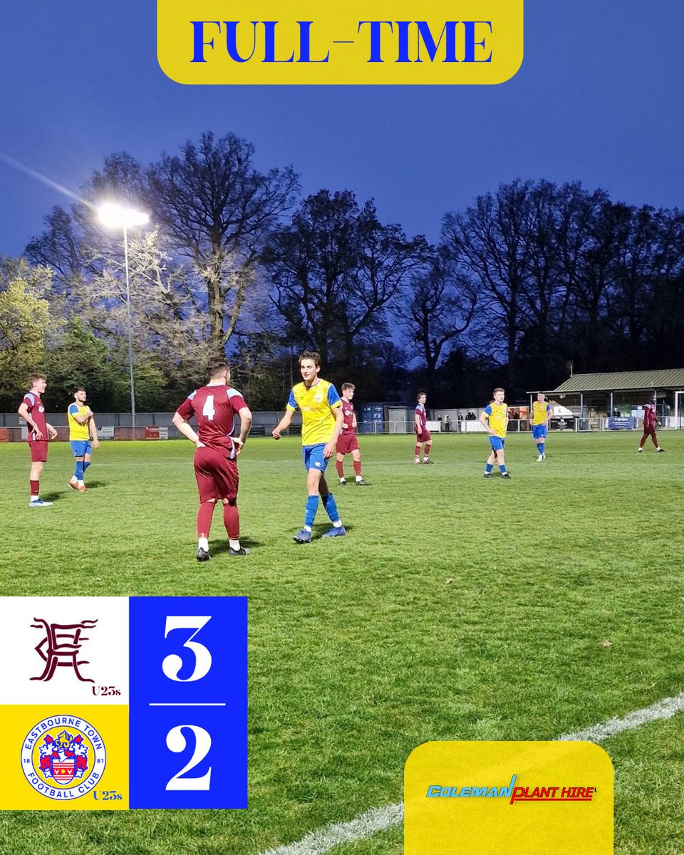 A spirited effort right to the end but its @HorleyTownFC Under-23s who advance in the challenge cup. Good luck to them in the final. Sonny Walsh ⚽️ Shaun Lee ⚽️ #UpTheTown🟡🔵