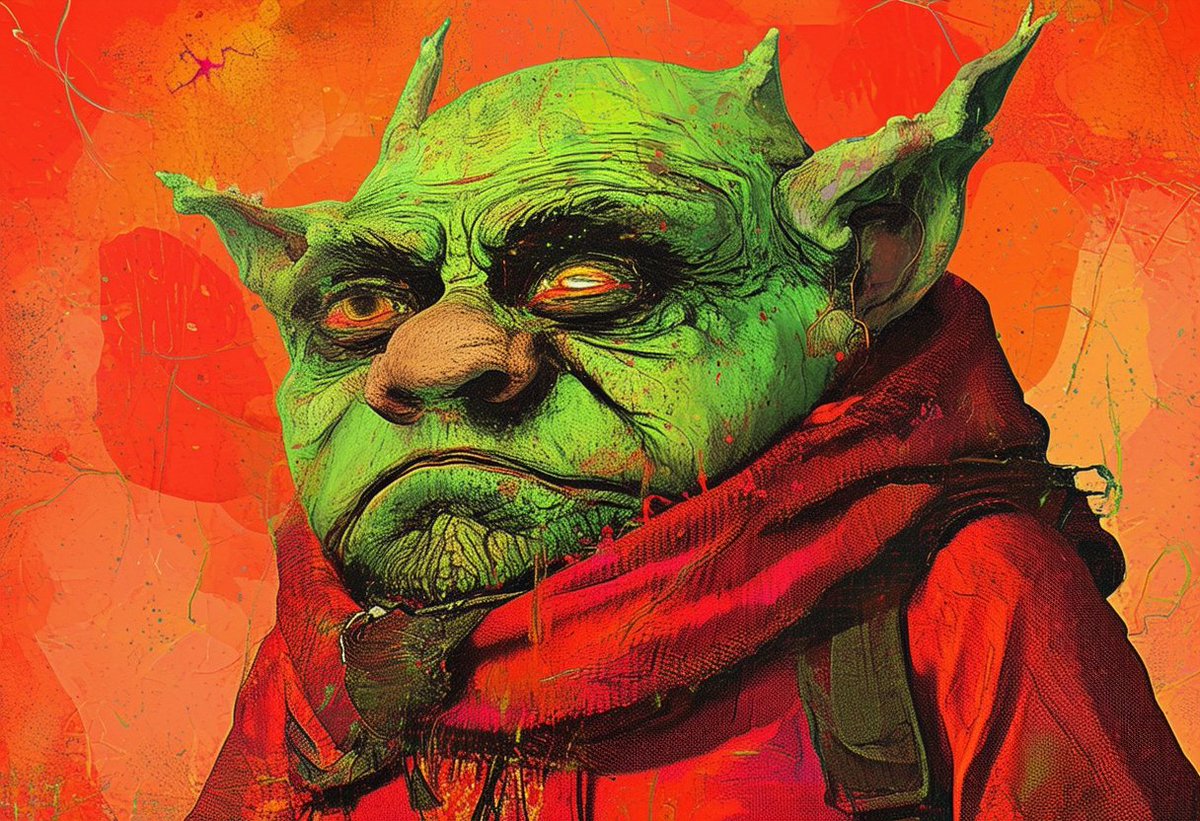 FreshCopy4_You's tweet photo. @canyonmoongal This was my grumpy before it went away 😆 #AIArt #GrumpyArt #fantasyart https://t.co/XIAFnrcSpV