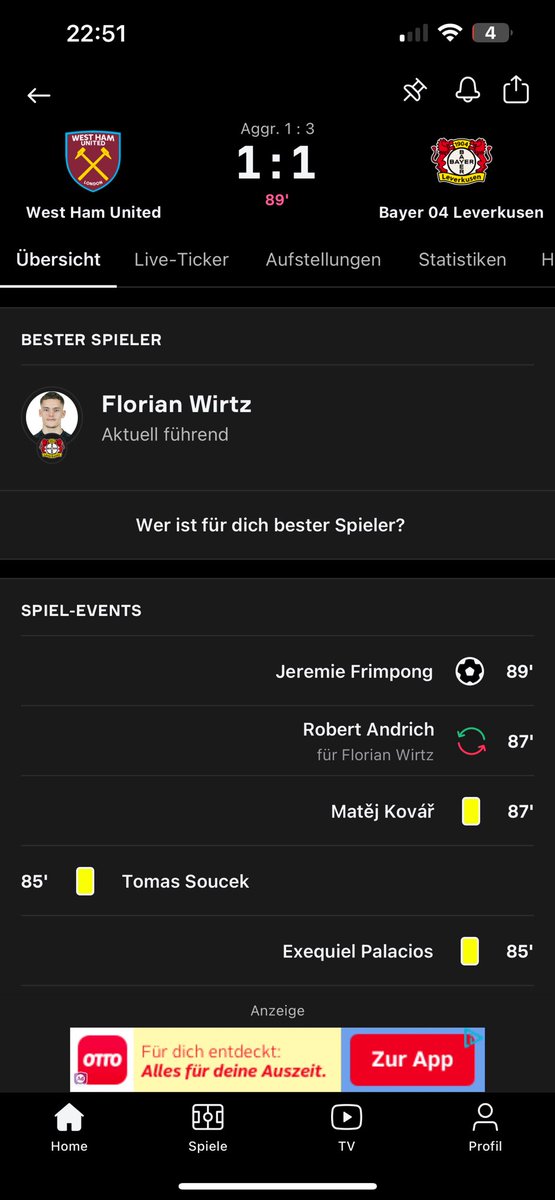 Leverkusen kann halt realtalk nicht verlieren.
Das ist schwarze Magie mittlerweile.
#WHUB04