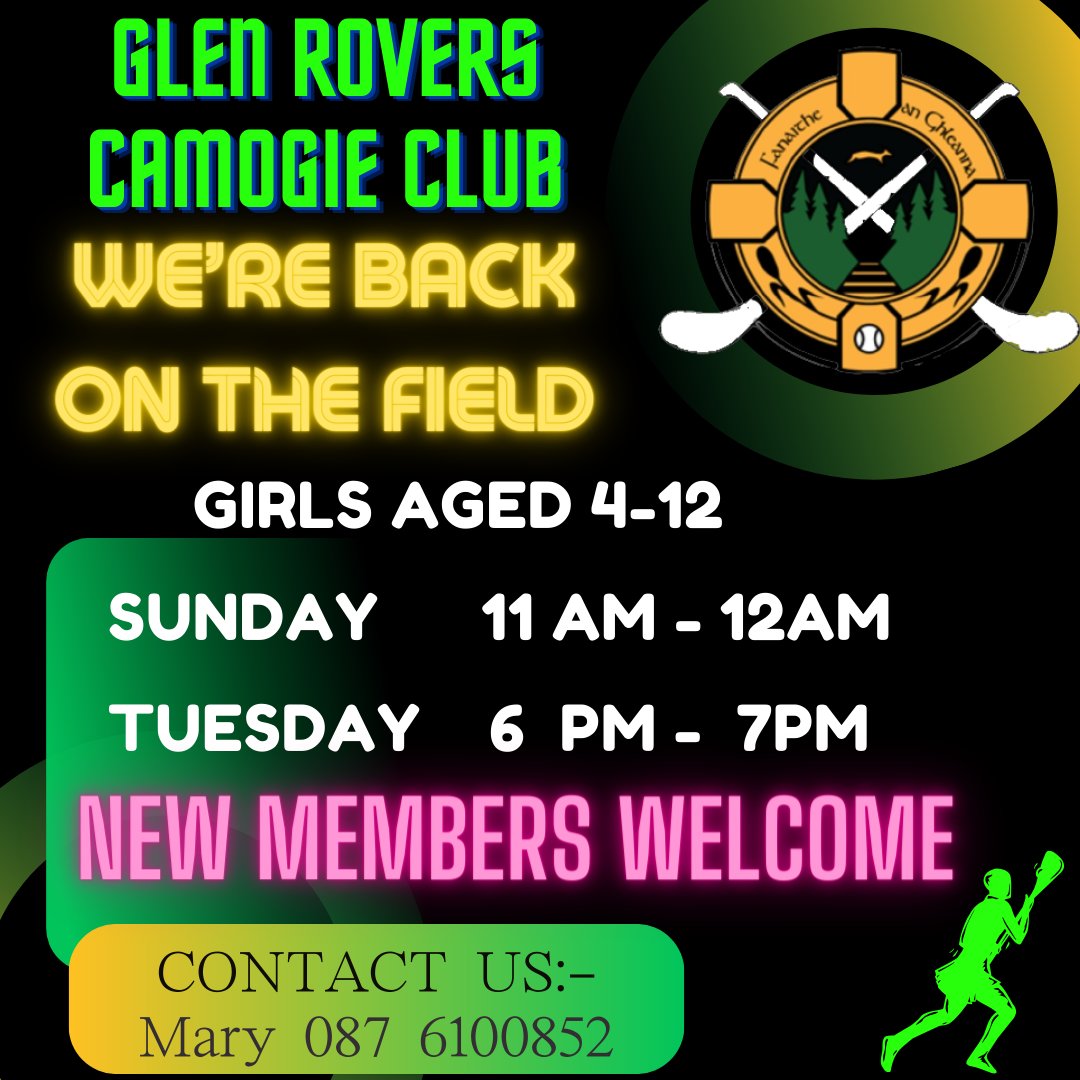 We have a busy weekend ahead with our girls playing in Féile na nGael on Saturday and our Minors and Juniors also in action. Sunday sees our Academy return to the field at last and our Seniors 2nd league outing on Monday. Please support our teams 💚🖤💛