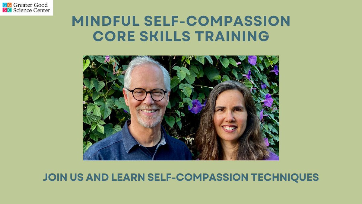 GreaterGoodSC's tweet photo. Join us for the Mindful Self-Compassion Core Skills Training! May 14, 17, 21 & 24, 2024, 9 AM - 12 PM PT via Zoom. Register: https://t.co/ZfnMmKAjz8 Don't miss this transformative journey! ๐คฉ #Mindfulness #SelfCompassion #TransformativeTraining https://t.co/BbgfVT7rkQ