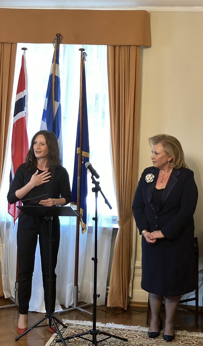 Celebrating the National Day of #Hellas 🇬🇷 today in the Greek Embassy in Oslo, with the presence of, and a great genuine speech delivered by, Norway’s State Secretary @MVarteressian 🇳🇴, and the unique hospitality of Anna Korka, Ambassador of the Hellenic Republic to Norway.