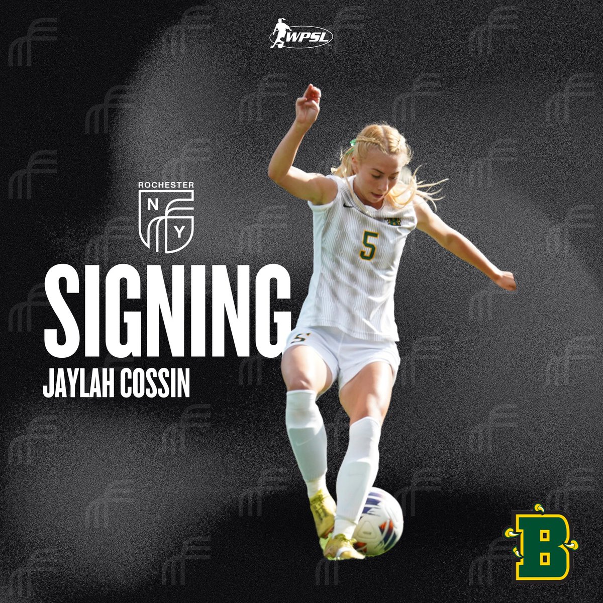 New Signing Alert 💚🖤 Welcome to the team!

Jaylah Cossin | Brockport 

#rnyfcpwpsl #soccer #signing #WPSL #BelieveToAchieve