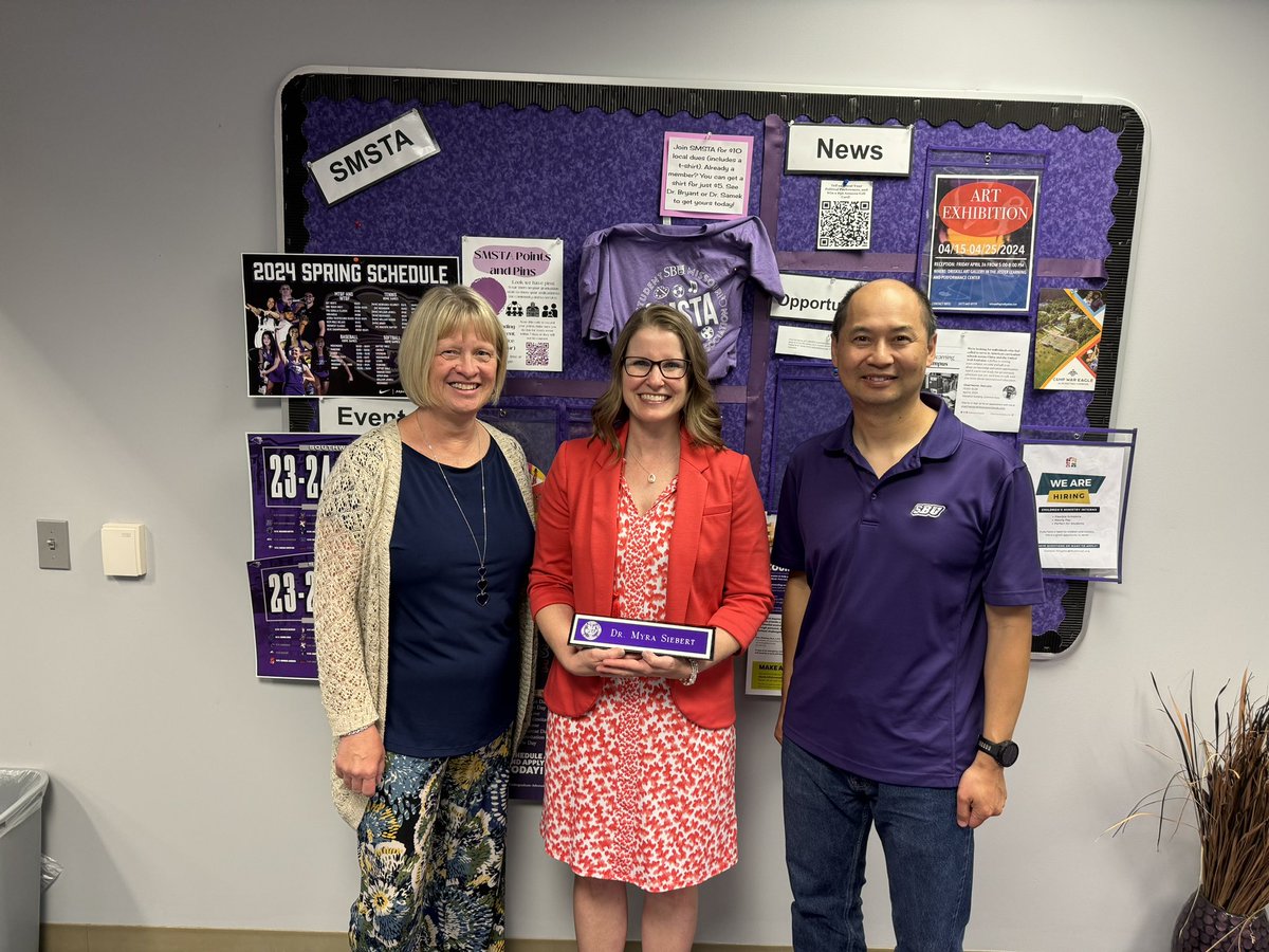 kpatters's tweet photo. Congratulations to Dr. Myra Siebert for her successful defense of her dissertation! SBU’s latest doctor!! #sbuniv https://t.co/C6vkVbGm4o