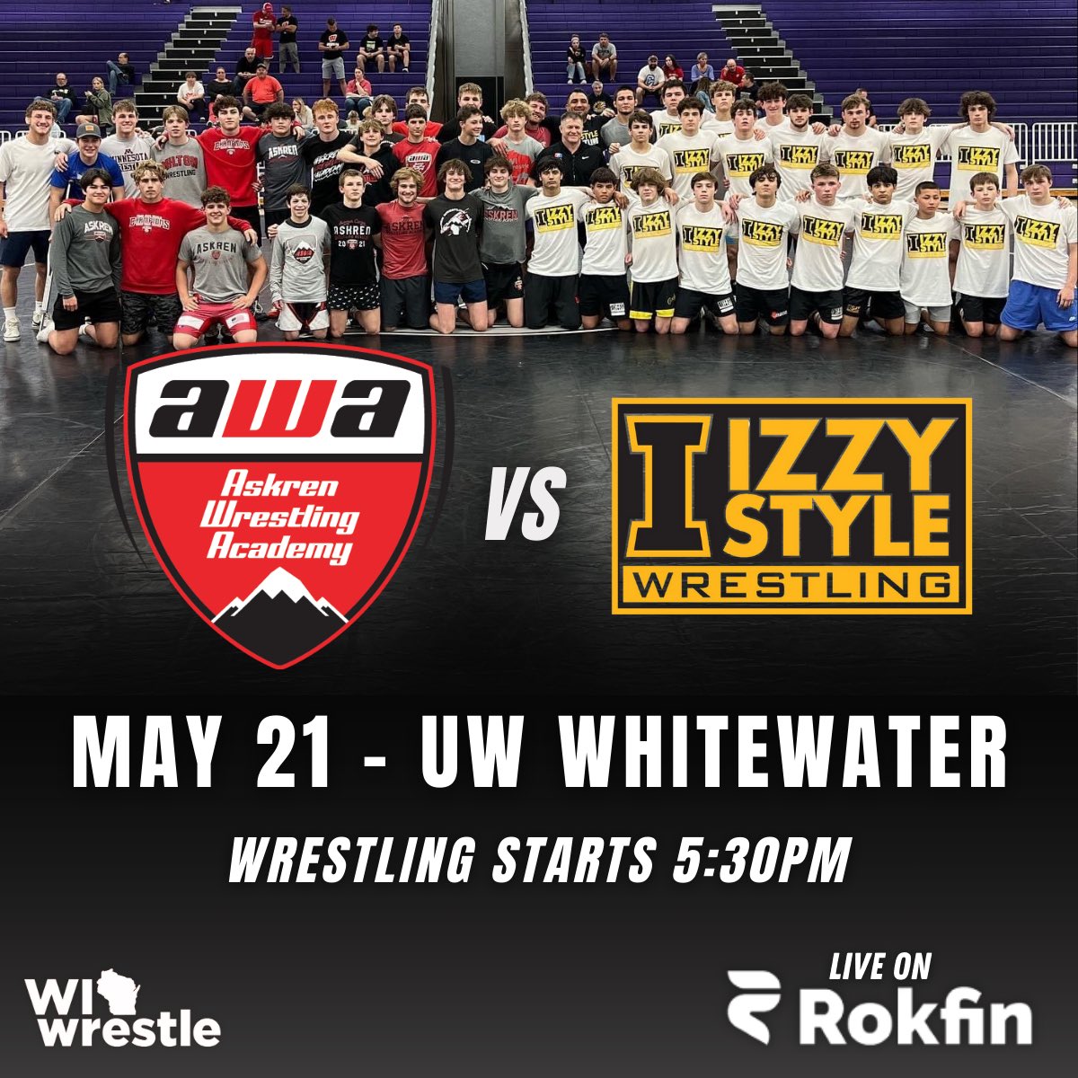 AWA Lake Country will be taking on Izzy Style on Tuesday May 21st! Lineups and match ups will be announced soon. 

Watch all the action LIVE on Rokfin.