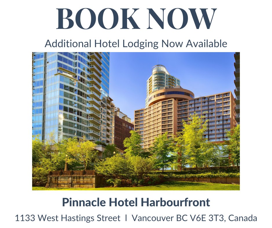 Don't delay, book today! Additional hotel lodging at a discounted rate available at the Pinnacle Hotel, just a short walk to the conference. Be sure to reserve your room before 5/29/24 or before the block sells out. Link to reserve: tinyurl.com/4y3mf34f