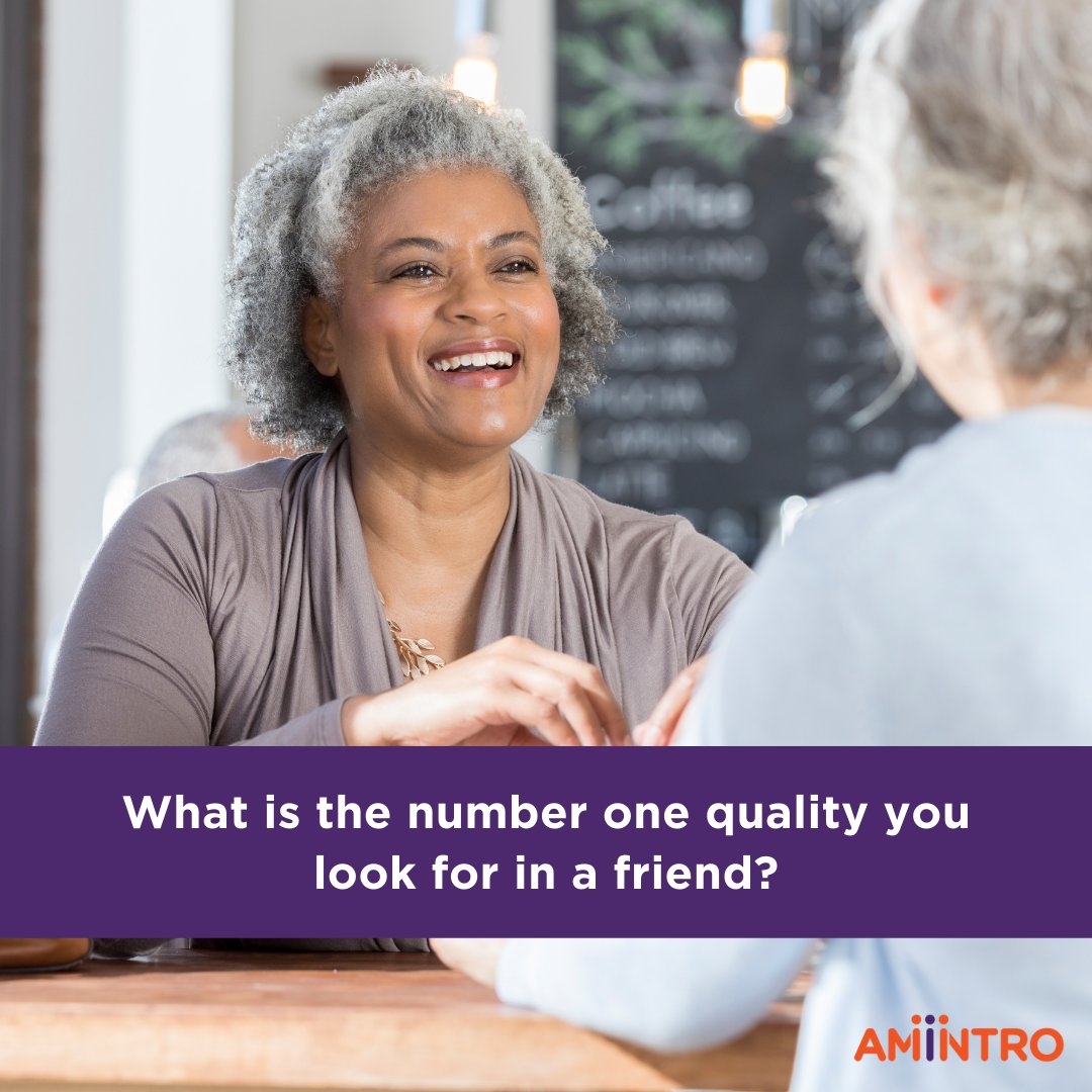 🙌 We want to know!

What is the number one quality you look for in a friend?

Let us know by commenting below 👇

Create an account today and explore the best of life after 50 at app.amintro.com/Account/Regist…!

#amintro #amintrofriends