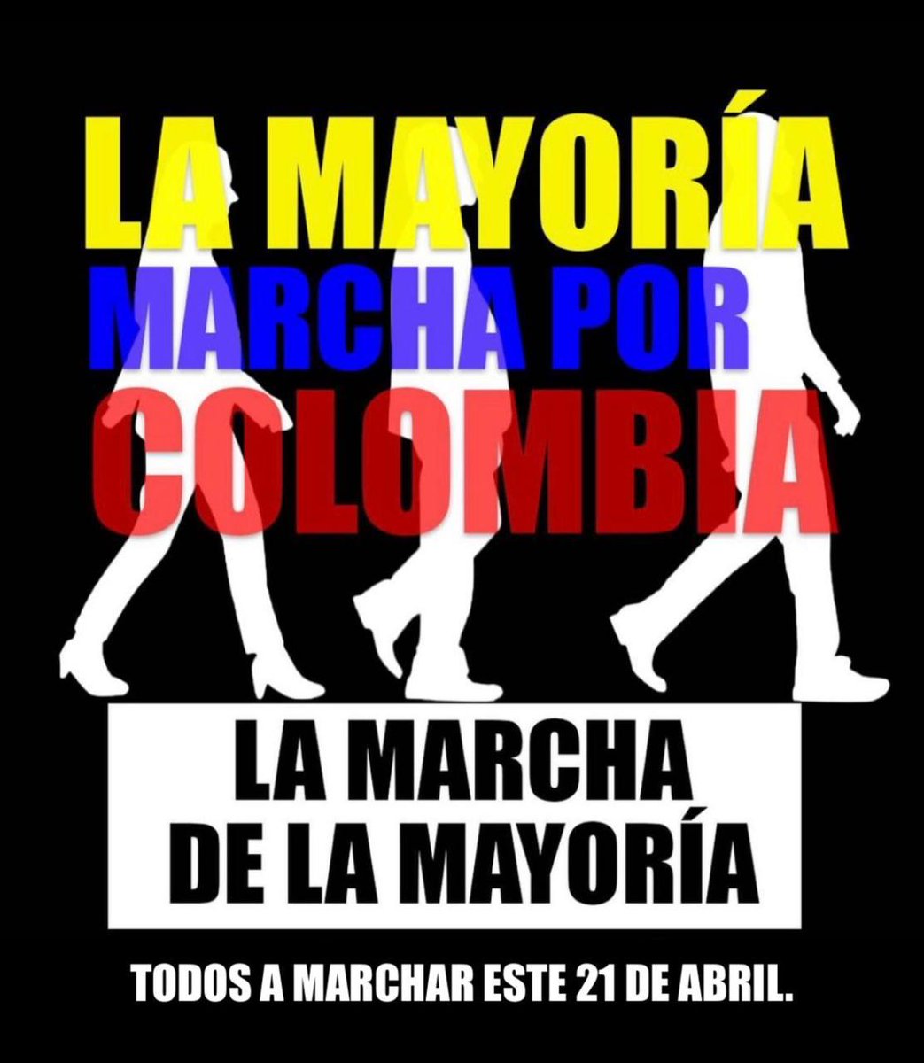 #ALaCalle21Abril  #ColombiaMarcha 🇨🇴
#ColombianosExteriorMarchan 
#NoALasMalasReformas 
#ColombiaSinAgua #ColombiaSinEnergía 
#Artículo109ConstitucionalYa