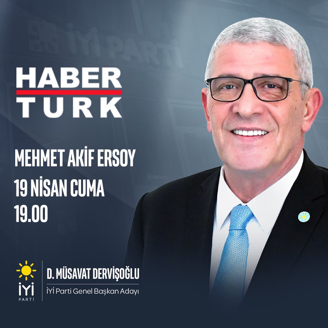 19 Nisan Cuma
⏰ 19.00’da
📍Habertürk ekranlarında Mehmet Akif Ersoy’un sorularını cevaplayacağım.