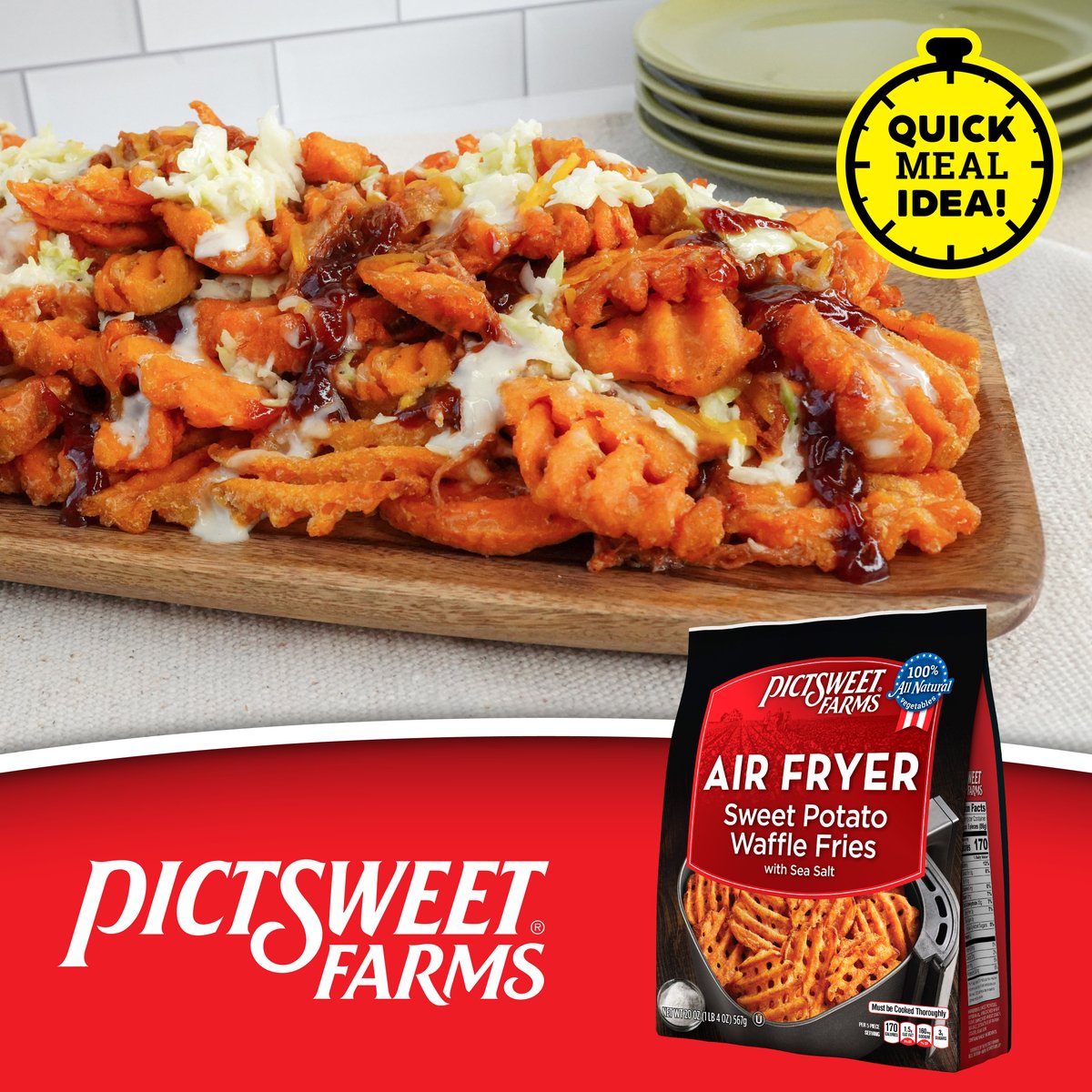 Take your fries to the next level with Pictsweet Farms Sweet Potato Fries in an air fryer. Unleash the perfect balance of sweetness and crunch in every bite! @yourcommissary . . #PictsweetFarms #SweetPotatoFries #AirFryerRecipes #HealthyEating #CookingAtHome