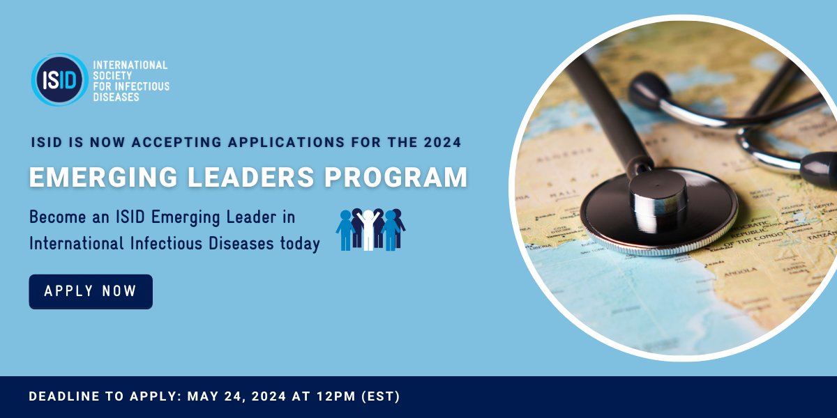 Become a #ISID Emerging Leader in International Infectious Diseases by applying to the Emerging Leaders Program! If accepted, you will engage in ISID's activities, showcase your work, and network with colleagues from around the world. Apply here: ow.ly/HMHc50QY8l1