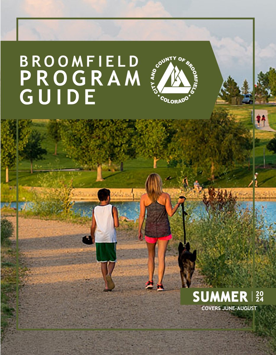 Non-resident registration is today, April 18. Download the 2024 Summer Program Guide at Broomfield.org/ProgramGuide to view all upcoming city-wide classes, programs, and events.