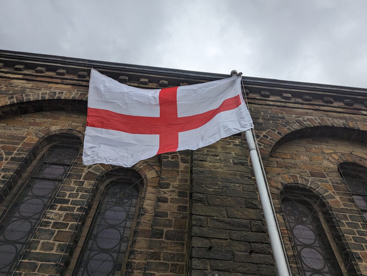 The Parish of @SChads1, Toller Lane, Bradford. All ready to mark St George's Day. @polly_speight @AndyJolley1 @bradfordwest_ @chrischorlton @DaineExley33320 @LeedsCofE @GoldieChrisG @BishopWakefield @toby_howarth @clareleighton @Bfdcathedral