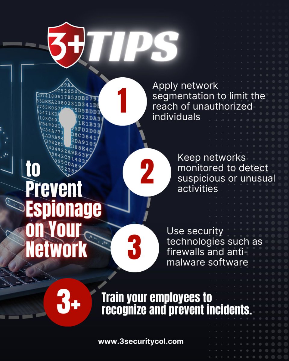 Consider today's 3+Tips to make your company more secure. Please share this important information with friends, family, and contacts who may find it useful.

#corporatesecurity #riskassessment #executiveprotection #security #securitymanagement #cybersecurity
