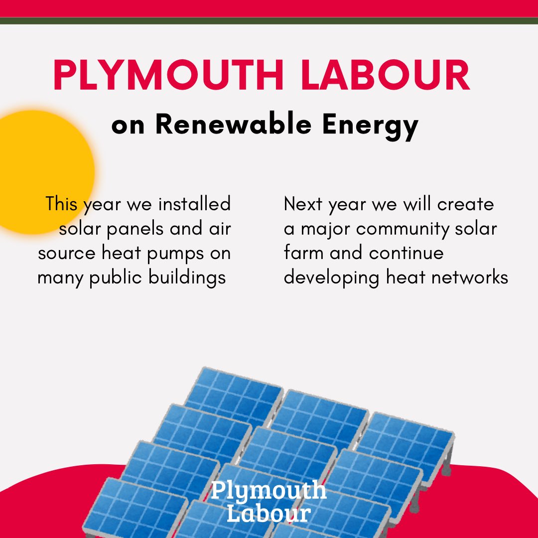 Two weeks to go till the local elections! Vote @PlymouthLabour so we can continue delivering clean energy across the city.