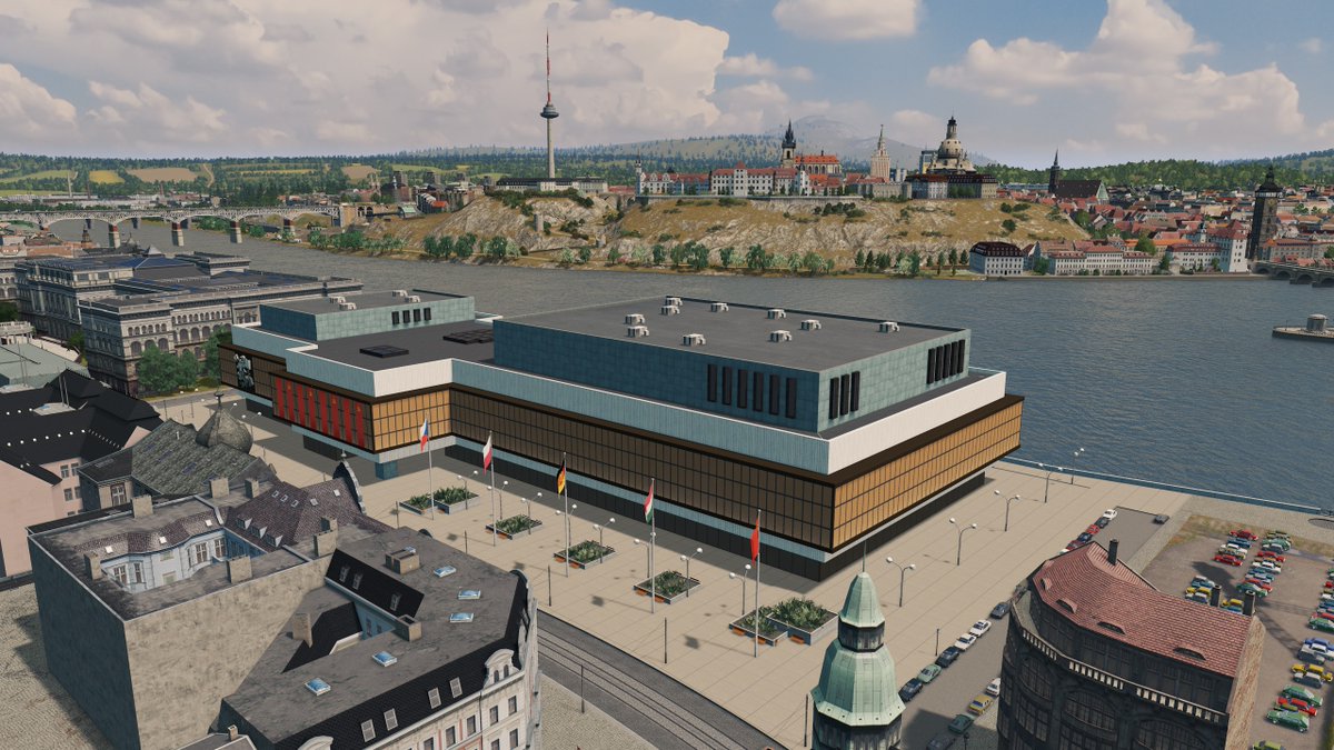 A new government center was built in Altengrad, but the party won't enjoy it long, as it is already 1989 ... youtu.be/hR-y0JWE_Sk #CitiesSkylines