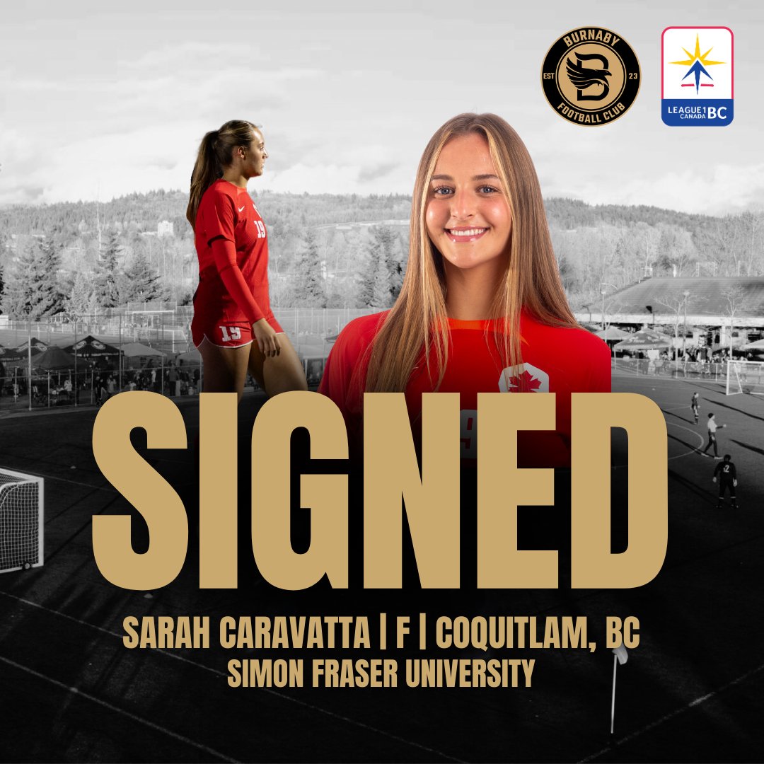SIGNING ALERT 🚨🦅
Burnaby FC is excited to announce the signing of Forward Sarah Caravatta from Coquitlam, BC. 

Welcome, Sarah!