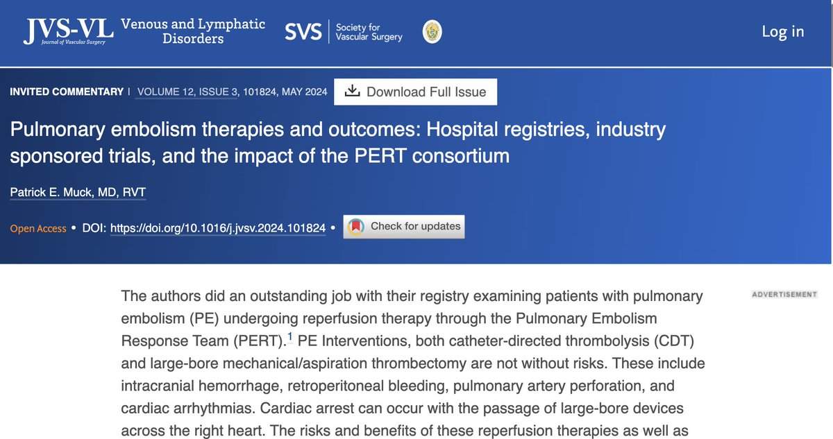 PERTConsortium's tweet photo. A recent registry study highlights the effectiveness of real-world patient scenarios that PERTs provide and the collaborative effort at The #PERT Consortium revolutionizing #PE treatment. Read more:
https://t.co/7DHIB5GdyD #PreventPE https://t.co/gRBqycCtm7