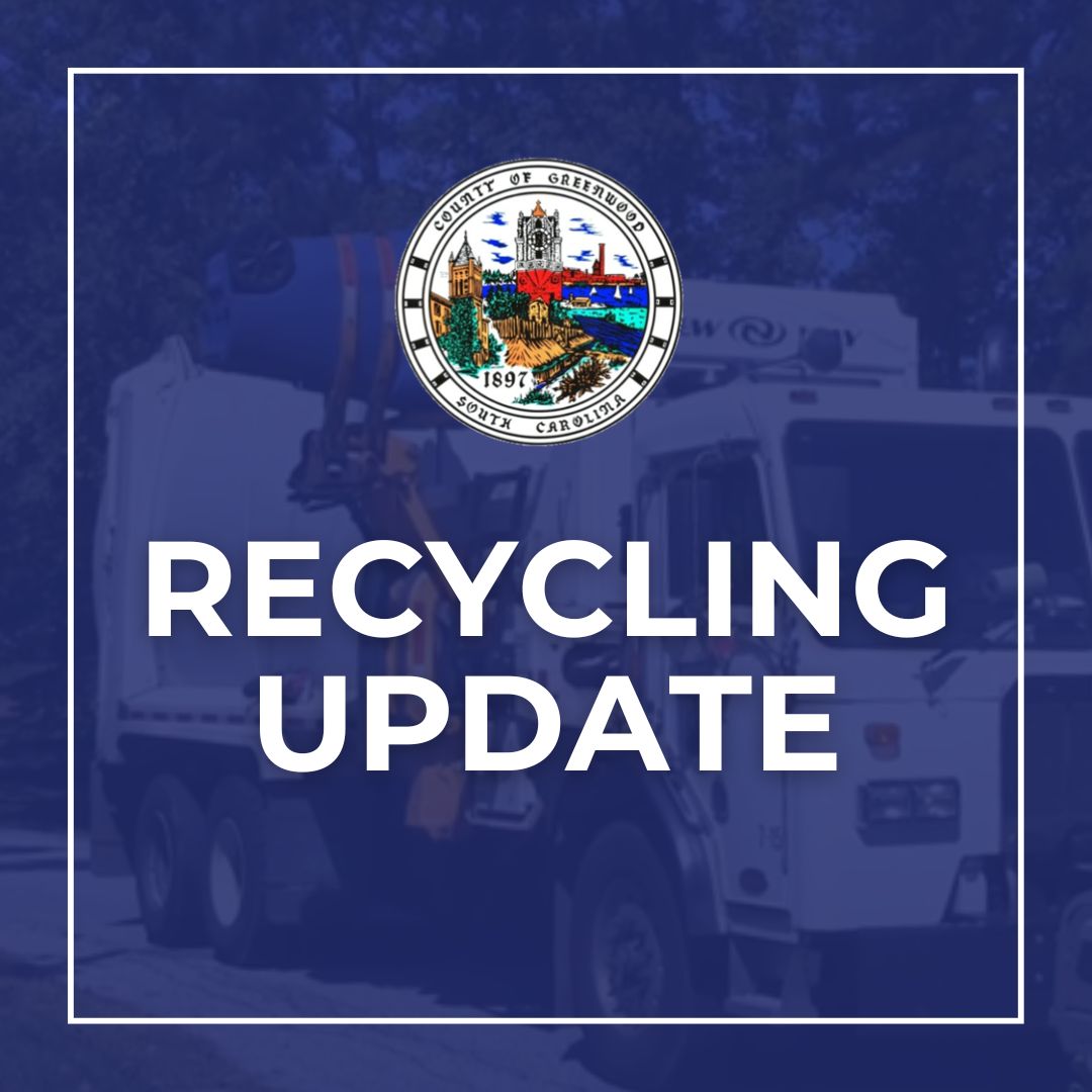 Due to mechanical issues, recycling collection for today is running behind schedule but will be picked up today. Please leave your carts by the curb until pickup occurs. ♻️ We appreciate your understanding. Thank you for your continued support of Greenwood County Recycling.