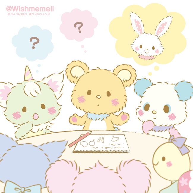 Wishmemell's tweet photo. ニィナ「目標に向かってがんばっているメルに
応援のきもちを届けたいでちゅ！」
アロ「何かいい方法はないかなぁ？」
#サンリオキャラクター大賞
#メルの応援大作戦 https://t.co/99EG3KnYkJ
