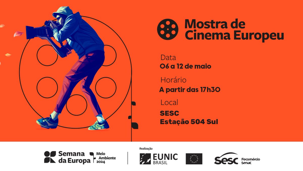 📽 A Mostra de Cinema Europeu acontece de 6 a 12 de maio, no SESC 504 Sul - Unidade Alberto Vilardo, e traz filmes de nove países europeus sobre a temática do meio ambiente, alguns premiados nos principais festivais internacionais de cinema do mundo. A entrada é franca!