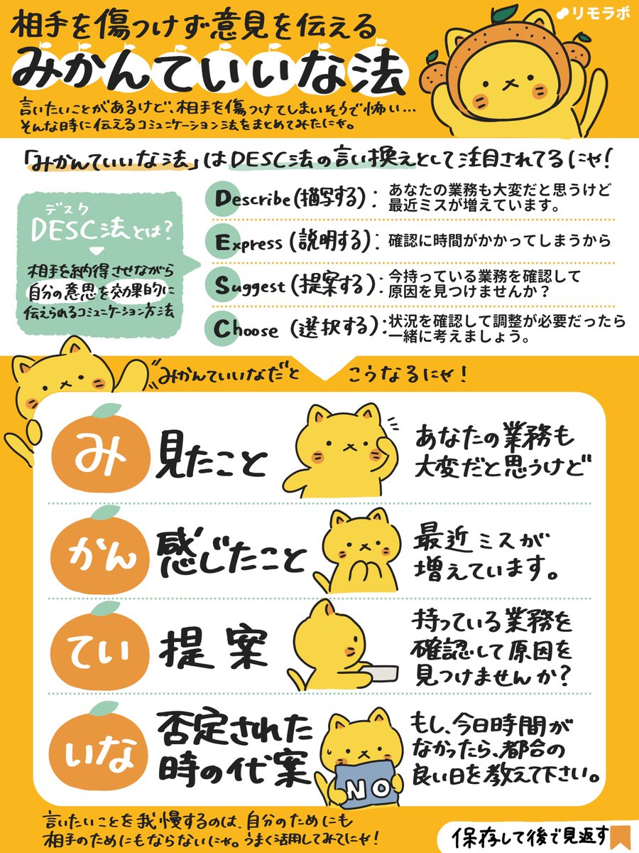 remolabo's tweet photo. 人にやさしくできると、めぐりめぐって自分のためになるよにゃ🍊 https://t.co/tXuahw77qW