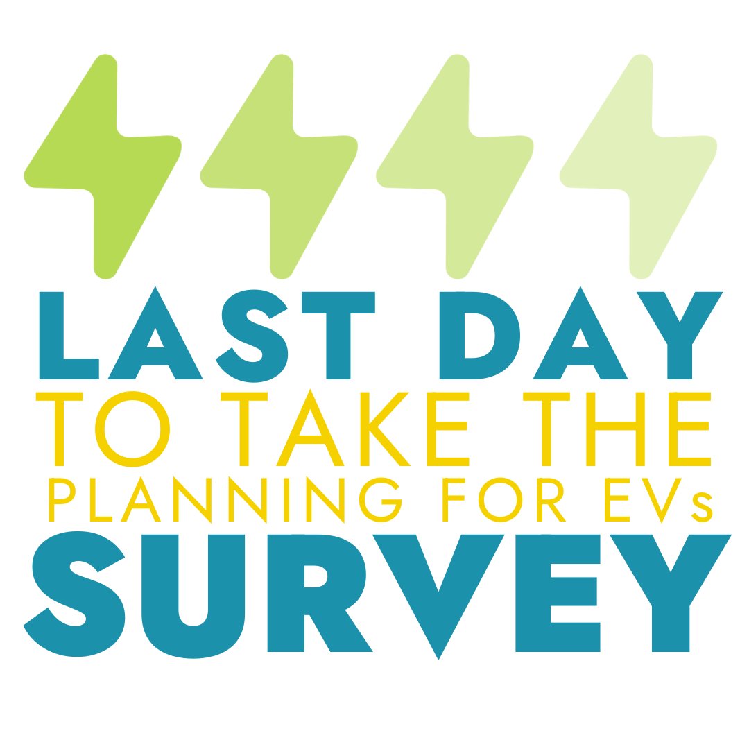 FASTplanning's tweet photo. Head's up, folks!
Our Planning for EVs Survey closes tomorrow. If you've been meaning to take it, please do so ASAP⚡The input we receive from this survey will help shape the EV Infrastructure Deployment Plan! Head to https://t.co/pV8otFZRBX to take the survey now! https://t.co/NmWQcll8fr