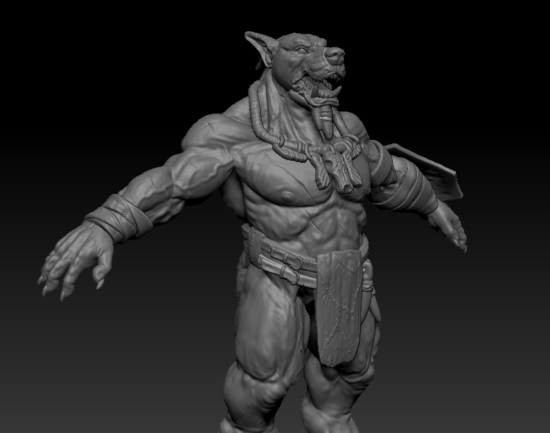 gnollageddon's tweet photo. Detailing, detailing... detailing I just wanna get to the texturing nowwww #furryart #3Dart #3D #monsterart #creatureart #zbrush https://t.co/Im4T5Wvw54